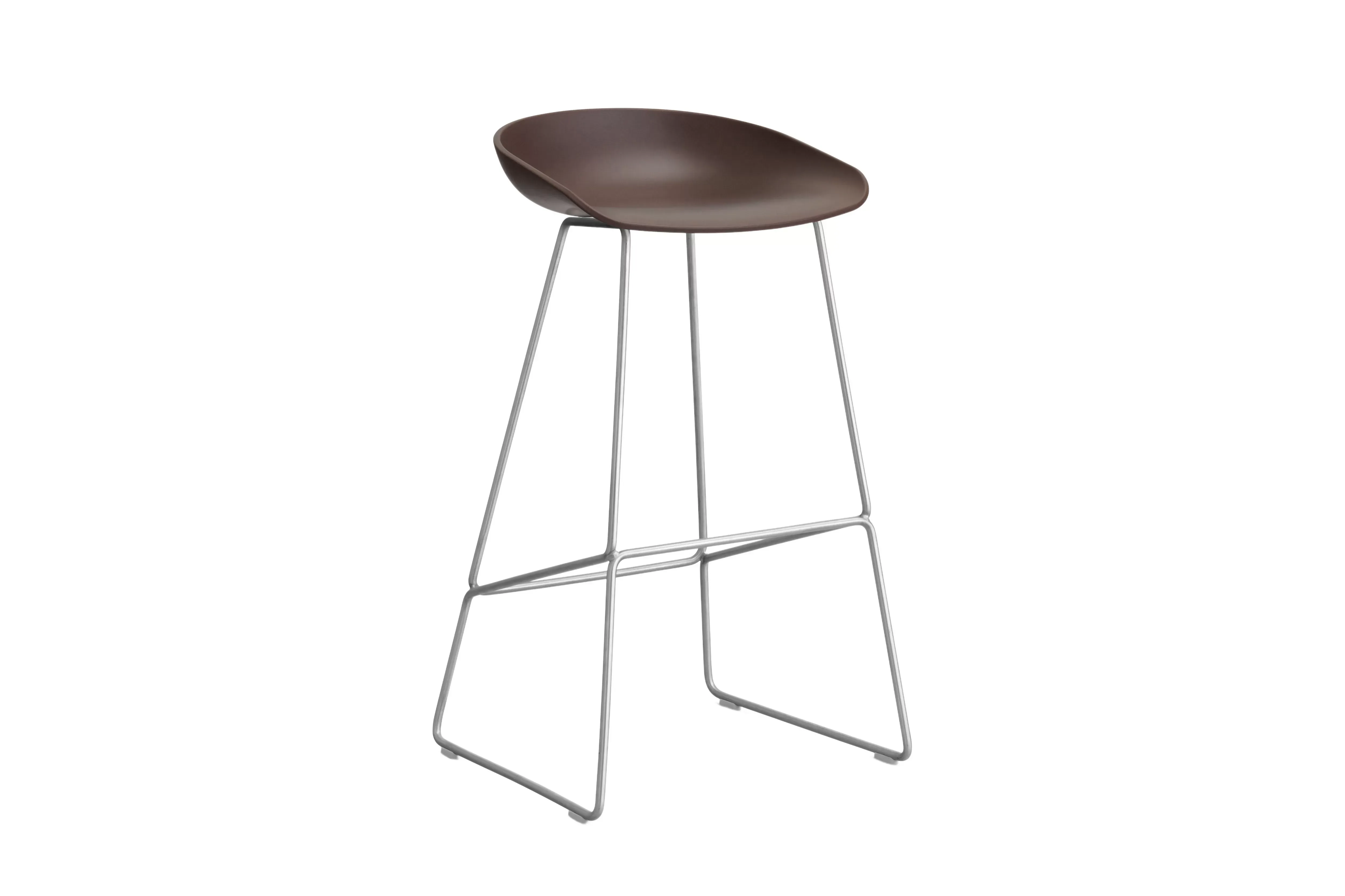 HAY About a Stool AAS 38 - raisin 2.0 - acier inoxydable - patins standards en plastique - Hauteur d'assise 75 cm