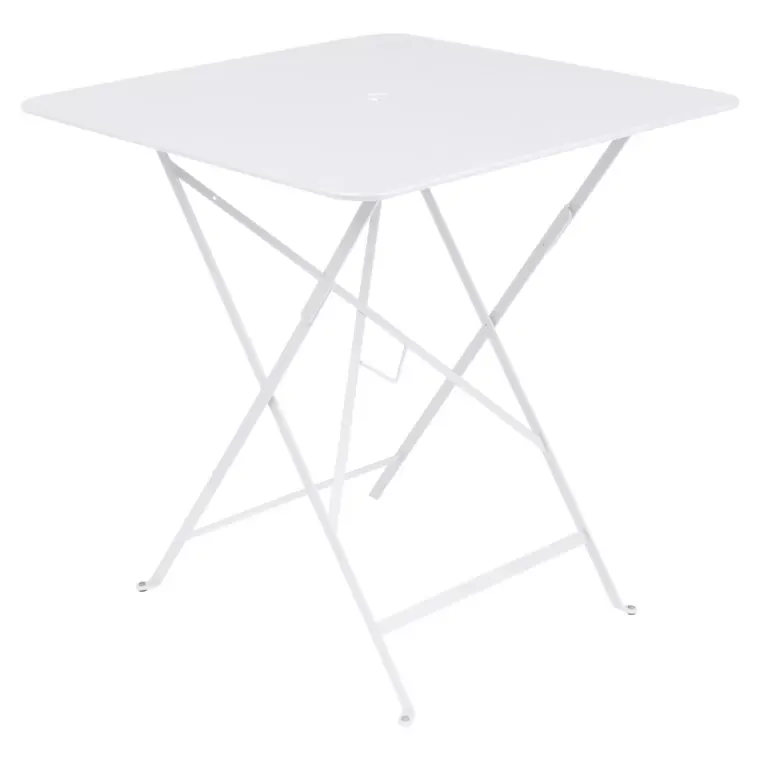 Fermob Table pliante BISTRO carrée - 01 blanc coton - 71 x 71 cm