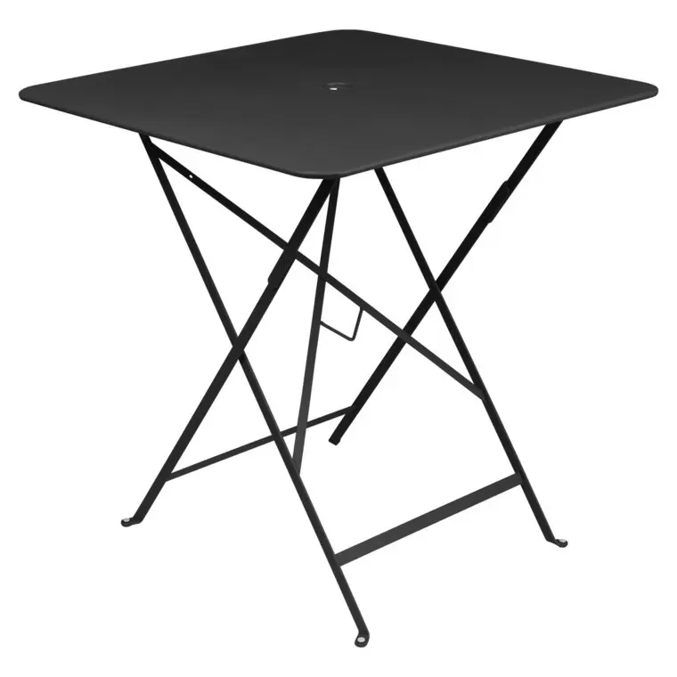Fermob Table pliante BISTRO carrée - 42 réglisse - 71 x 71 cm