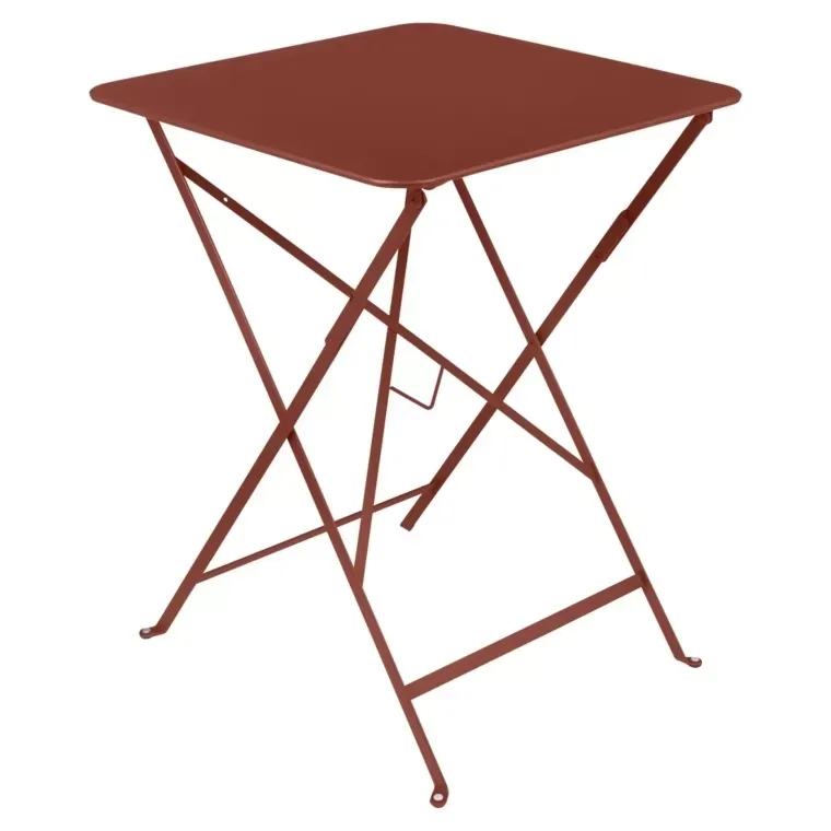 Fermob Table pliante BISTRO carrée - 20 ocre rouge - 57 x 57 cm
