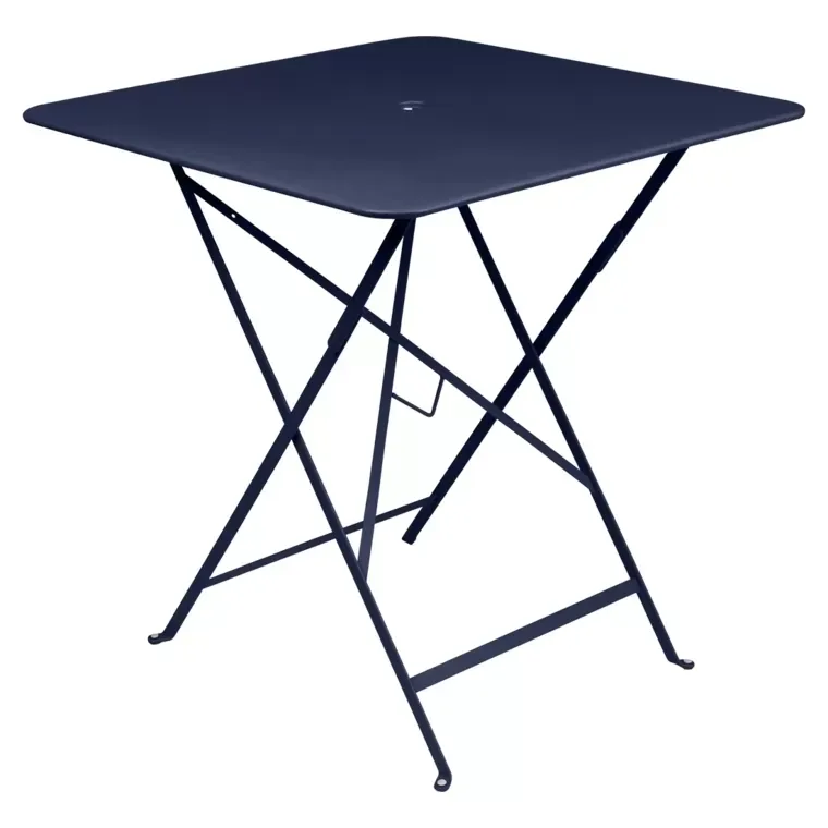 Fermob Table pliante BISTRO carrée - 92 bleu abysse - 71 x 71 cm