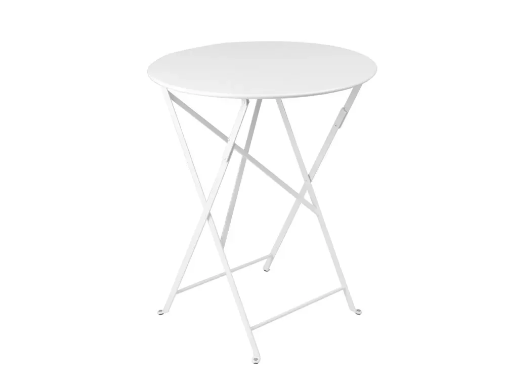 Fermob Table pliante BISTRO ronde - 01 blanc coton - Ø 77 cm