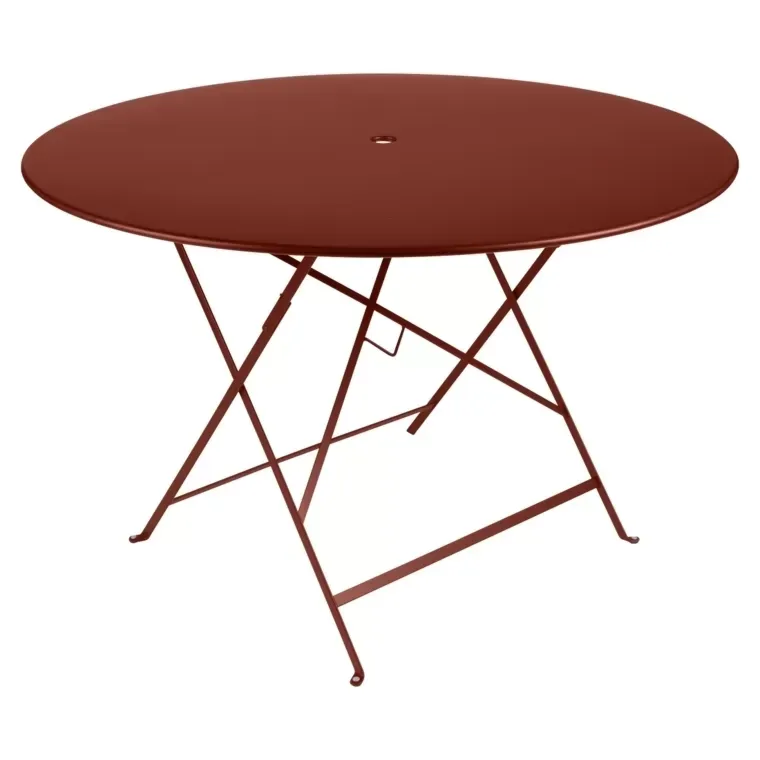 Fermob Table pliante BISTRO ronde - 20 ocre rouge - Ø 117 cm