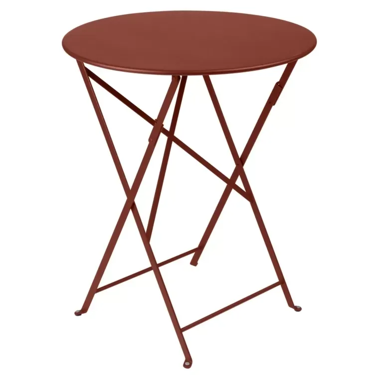 Fermob Table pliante BISTRO ronde - 20 ocre rouge - Ø 60 cm