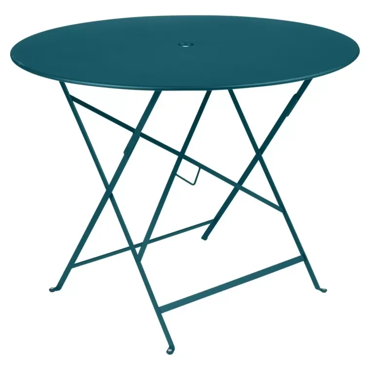 Fermob Table pliante BISTRO ronde - 21 bleu acapulco - Ø 96 cm