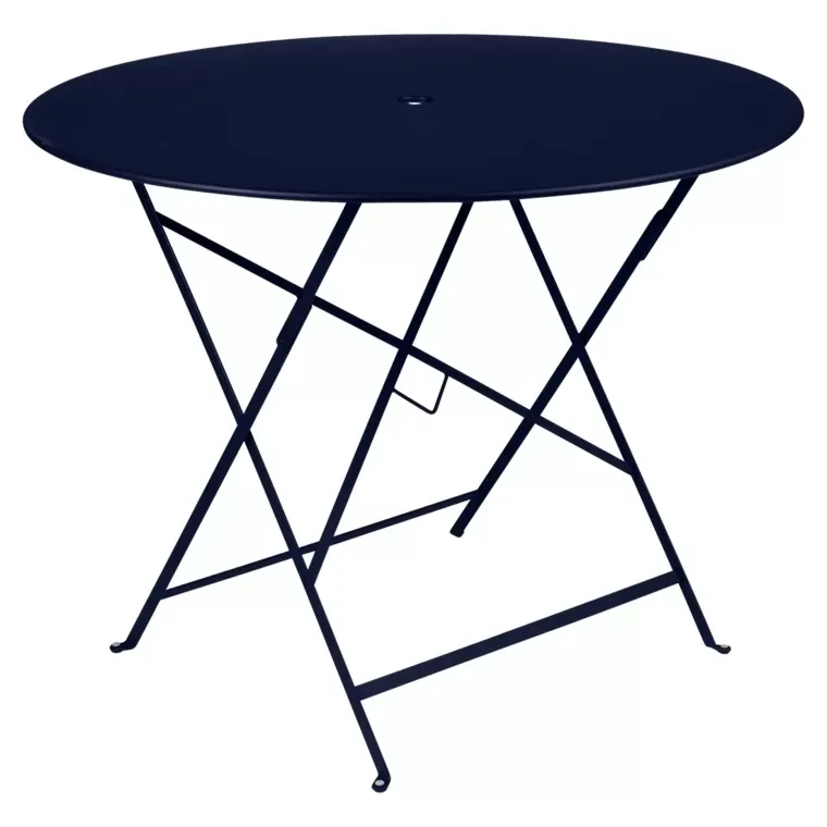 Fermob Table pliante BISTRO ronde - 92 bleu abysse - Ø 96 cm