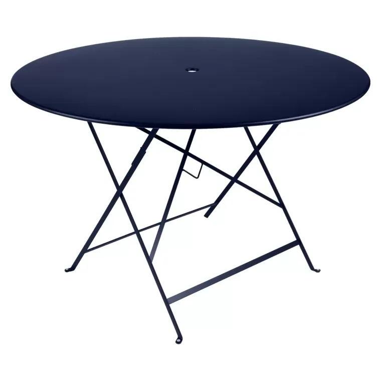 Fermob Table pliante BISTRO ronde - 92 bleu abysse - Ø 117 cm