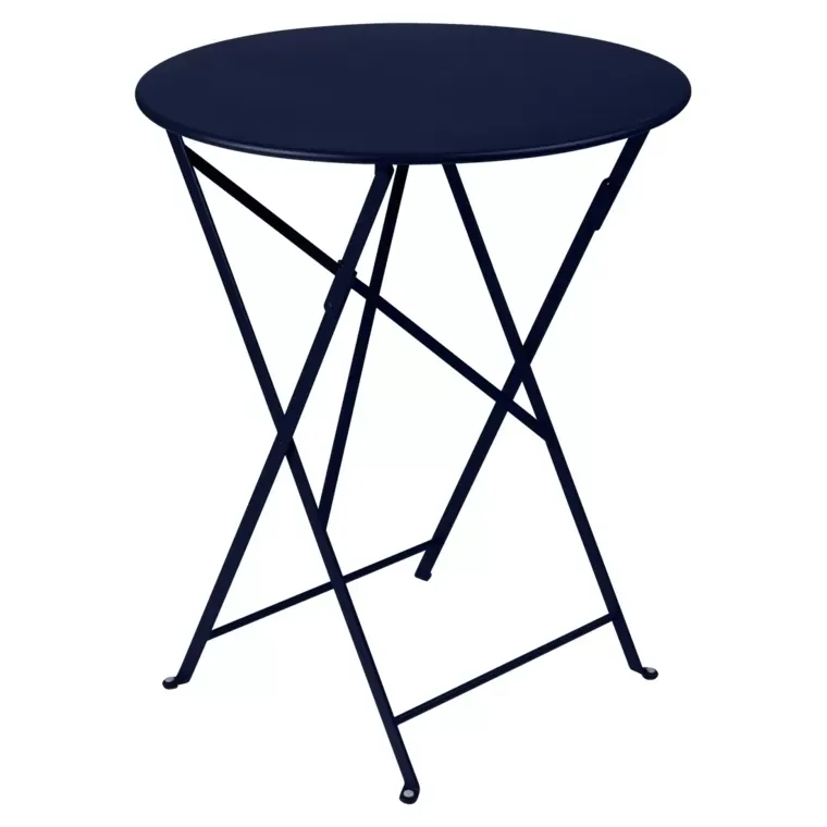 Fermob Table pliante BISTRO ronde - 92 bleu abysse - Ø 60 cm