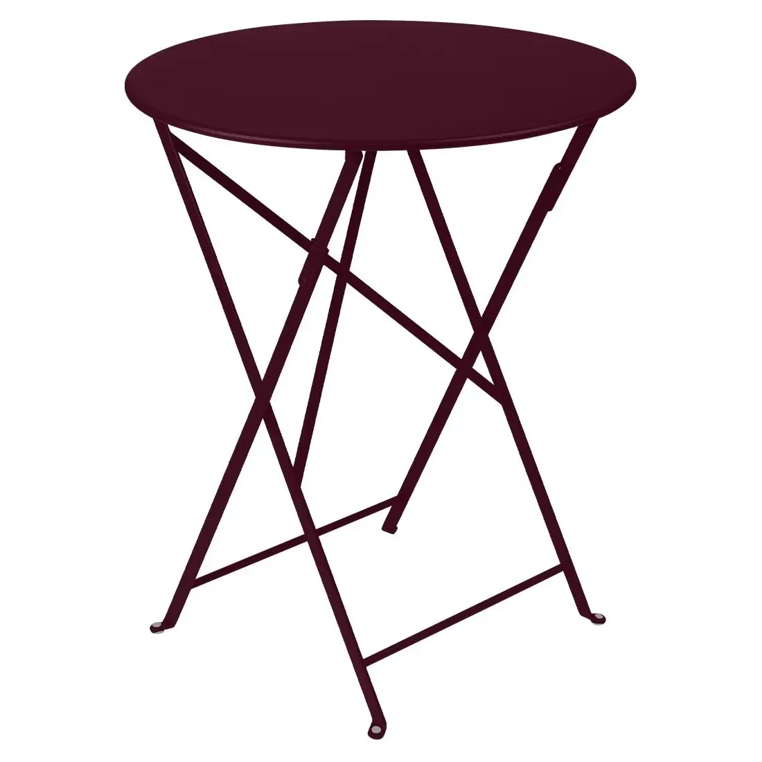 Fermob Table pliante BISTRO ronde - B9 cerise noire - Ø 60 cm