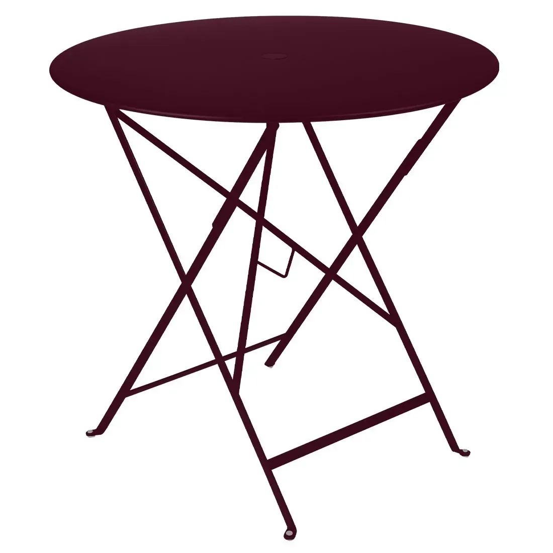 Fermob Table pliante BISTRO ronde - B9 cerise noire - Ø 77 cm