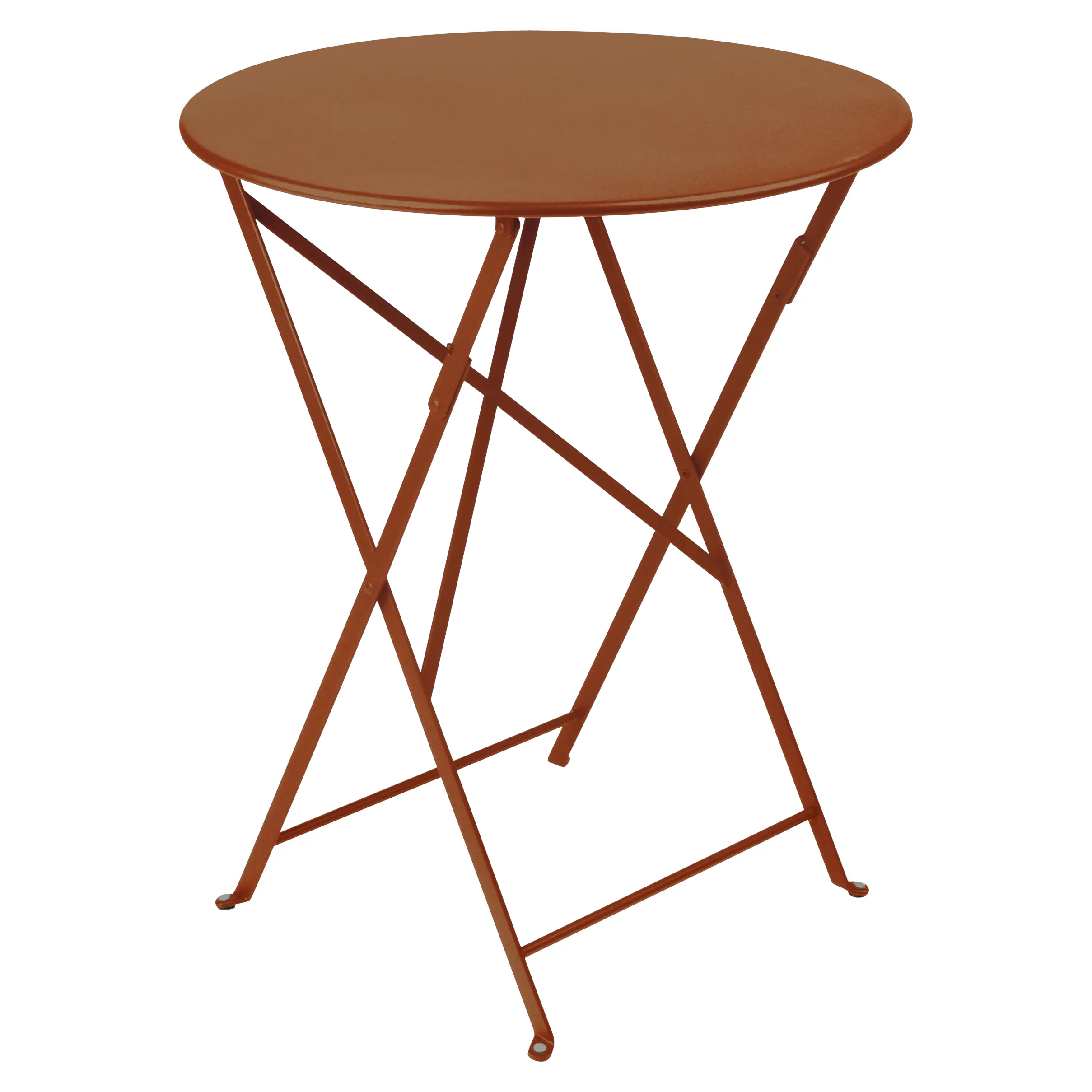 Fermob Table pliante BISTRO ronde - E2 orange confite - Ø 60 cm