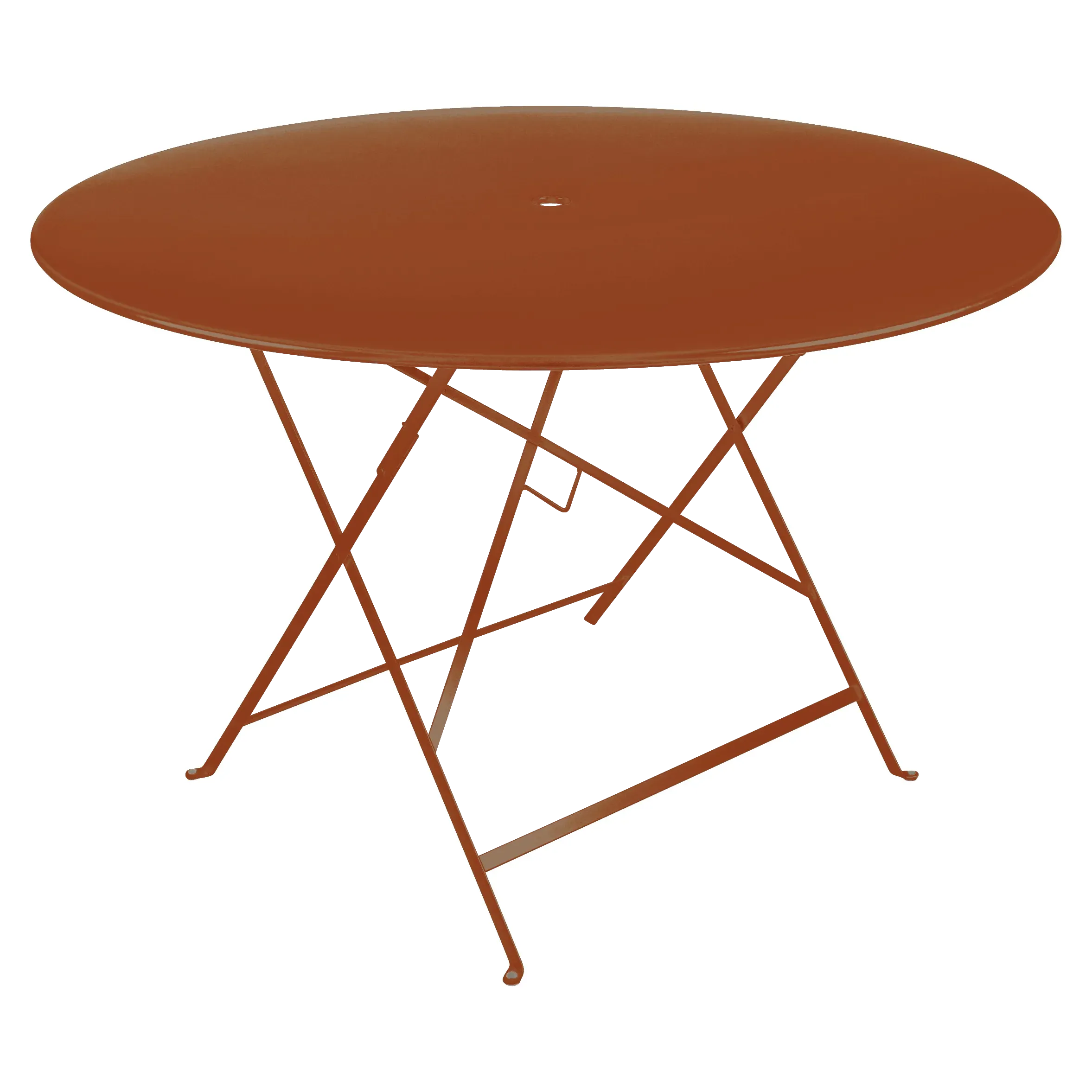 Fermob Table pliante BISTRO ronde - E2 orange confite - Ø 117 cm