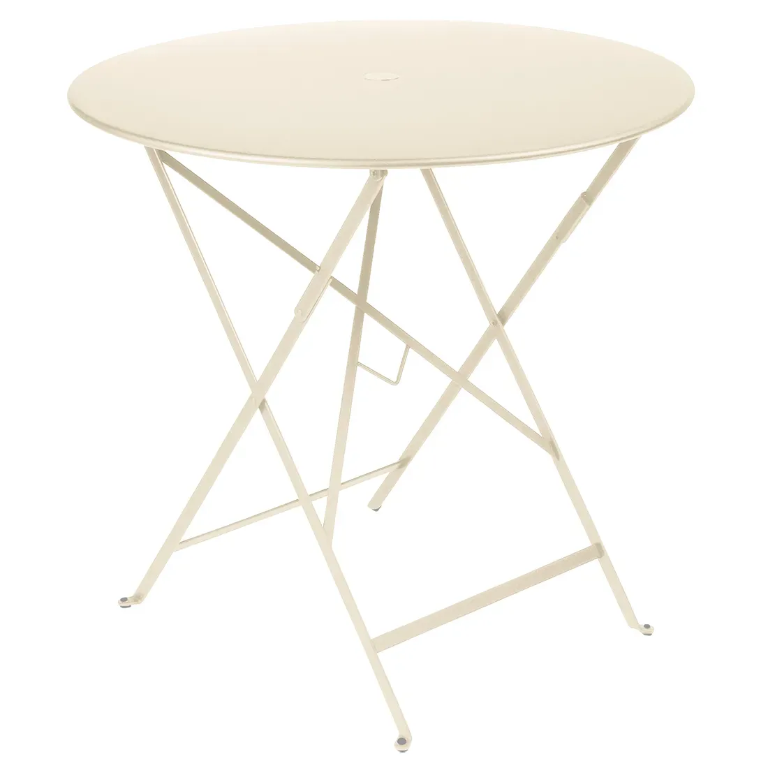 Fermob BISTRO Table pliante ronde - E8 Latte-beige - Ø 77 cm