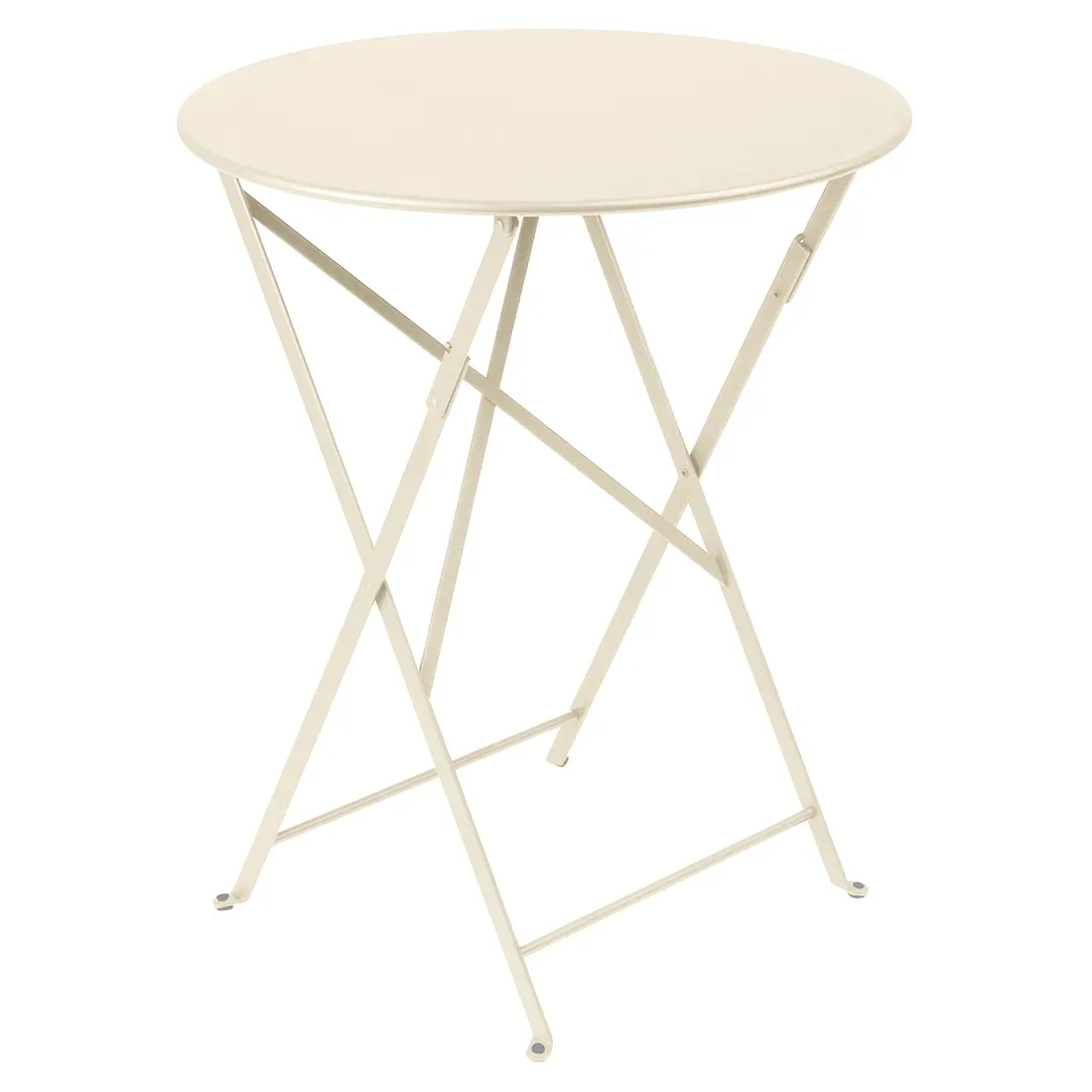 Fermob BISTRO Table pliante ronde - E8 Latte-beige - Ø 60 cm
