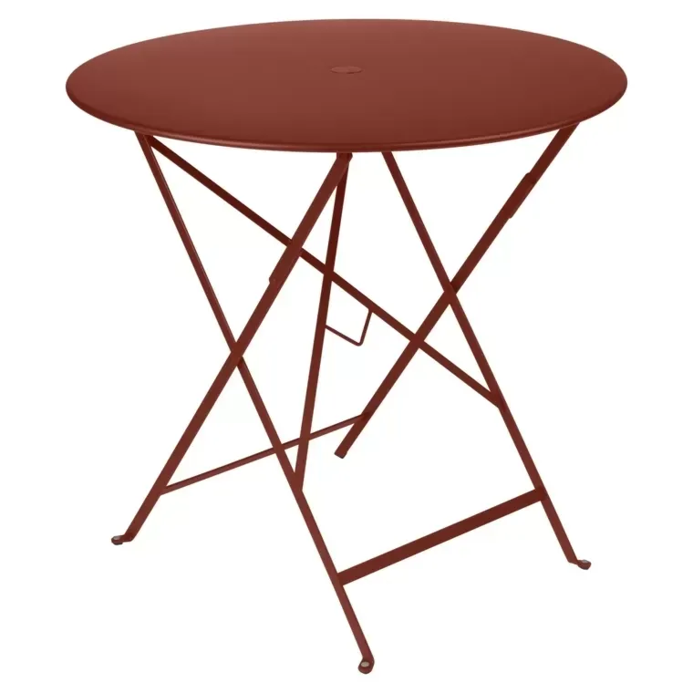 Fermob Table pliante BISTRO ronde - 20 ocre rouge - Ø 77 cm