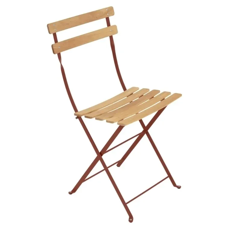 Fermob Chaise pliante BISTRO Naturel - 20 ocre rouge