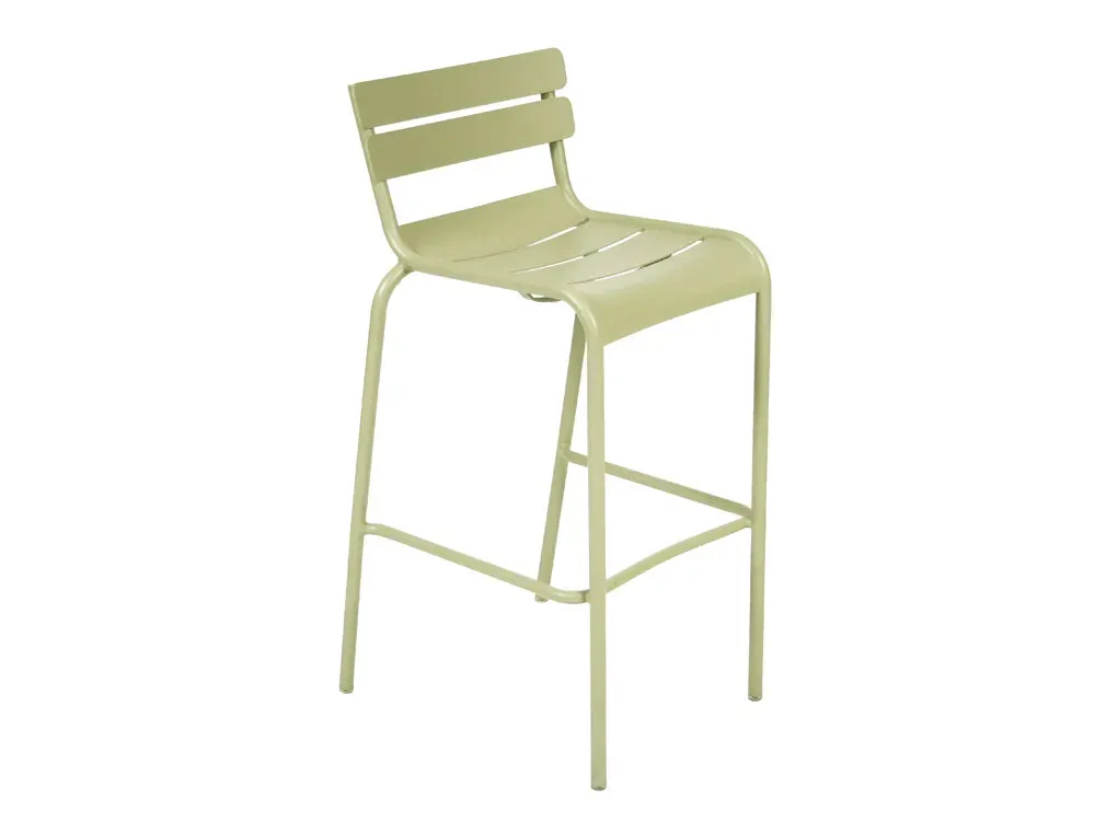 Fermob Tabouret de bar LUXEMBOURG avec dossier - 65 vert tilleul