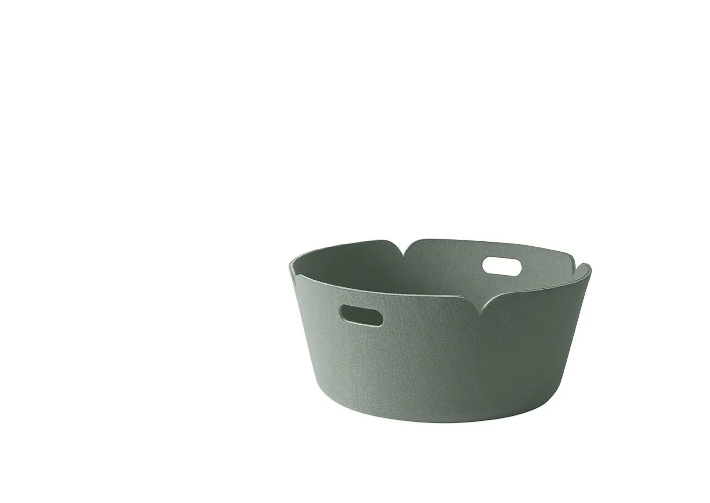Muuto Corbeille de rangement Restore, ronde - vert brume