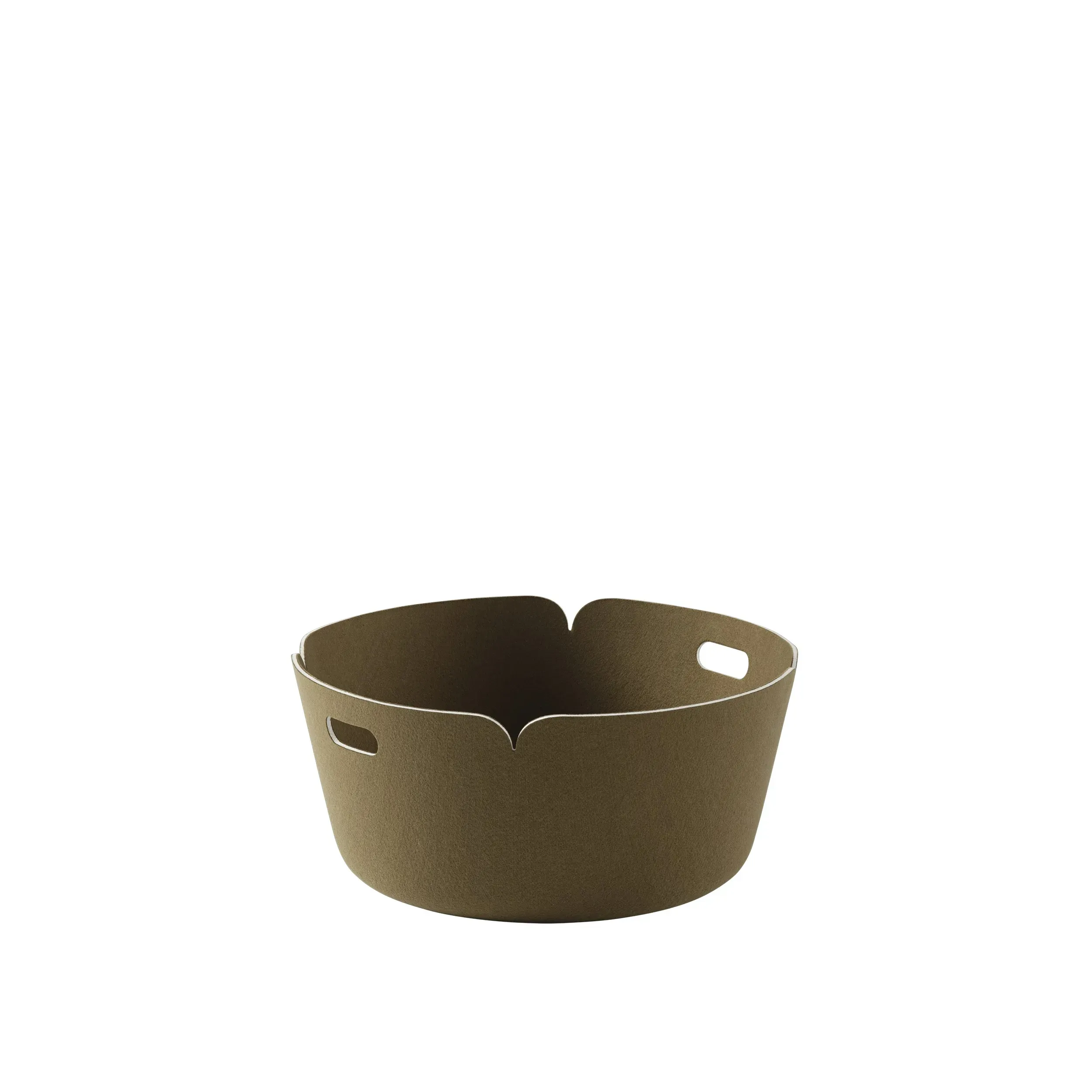 Muuto Corbeille de rangement Restore, ronde - Brown Green