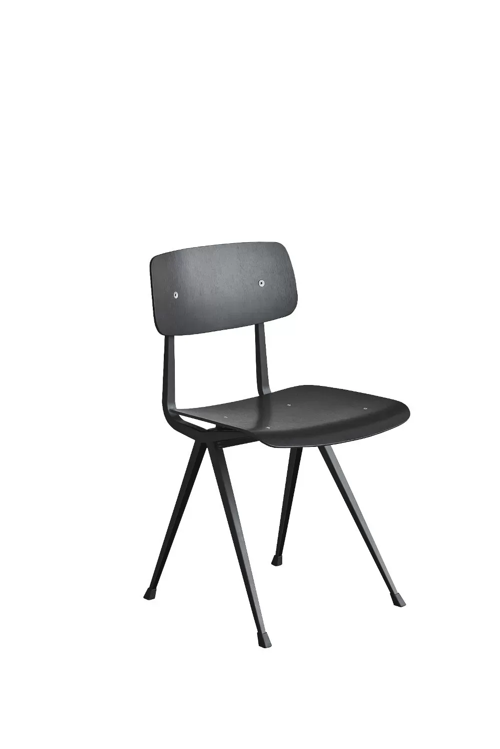 HAY Chaise Result  - décapé noir - noir - patins pour tapis de sol