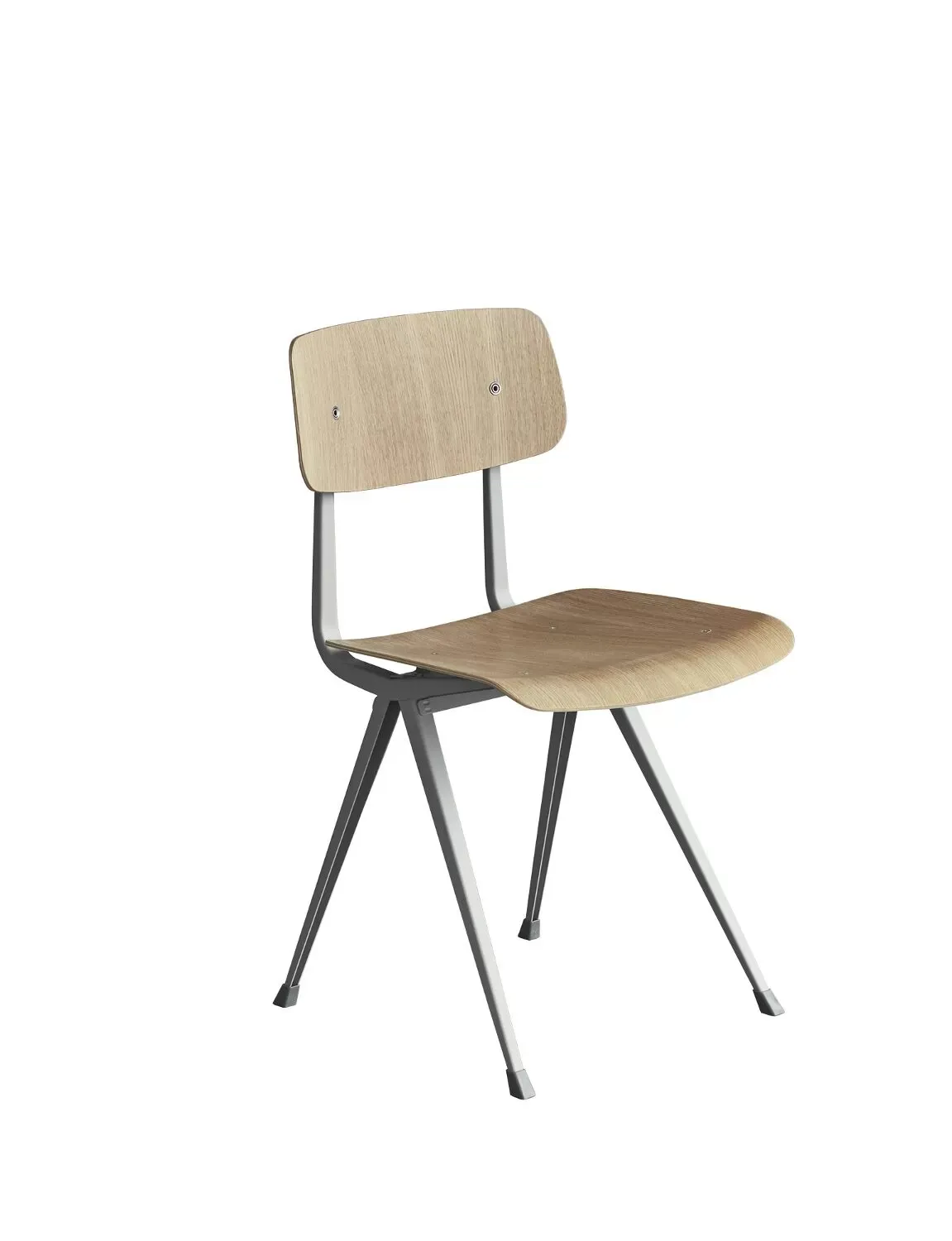 HAY Chaise Result  - mat verni - beige - patins pour tapis de sol