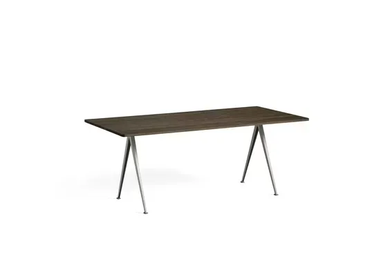 HAY Table Pyramid - chêne fumé huilé - beige thermolaqué - 190 cm