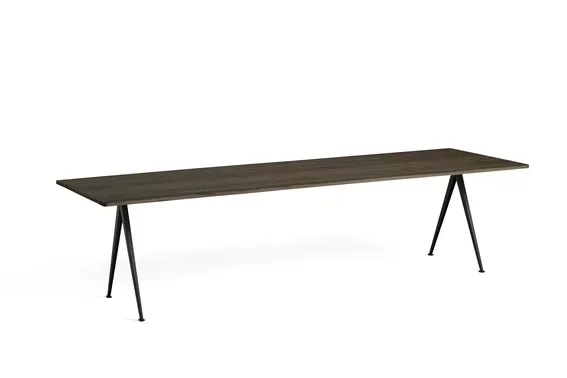 HAY Table Pyramid - chêne fumé huilé - noir - 300 cm