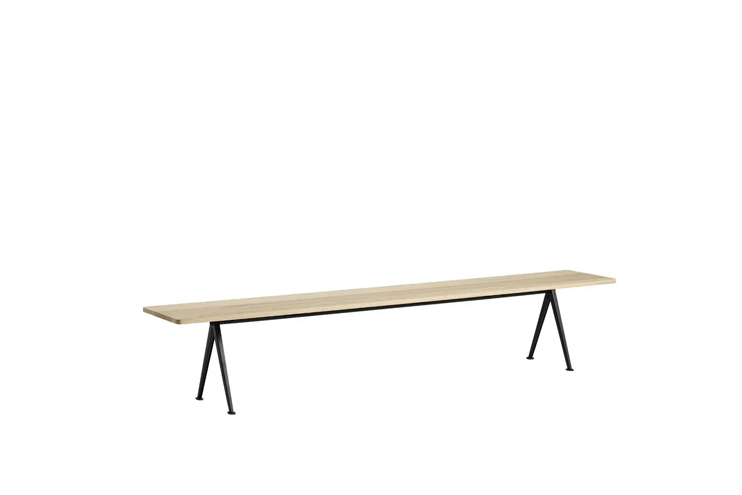 HAY Banc Pyramide 12 - mat verni - noir - 250 cm - mat verni - noir - 250 cm