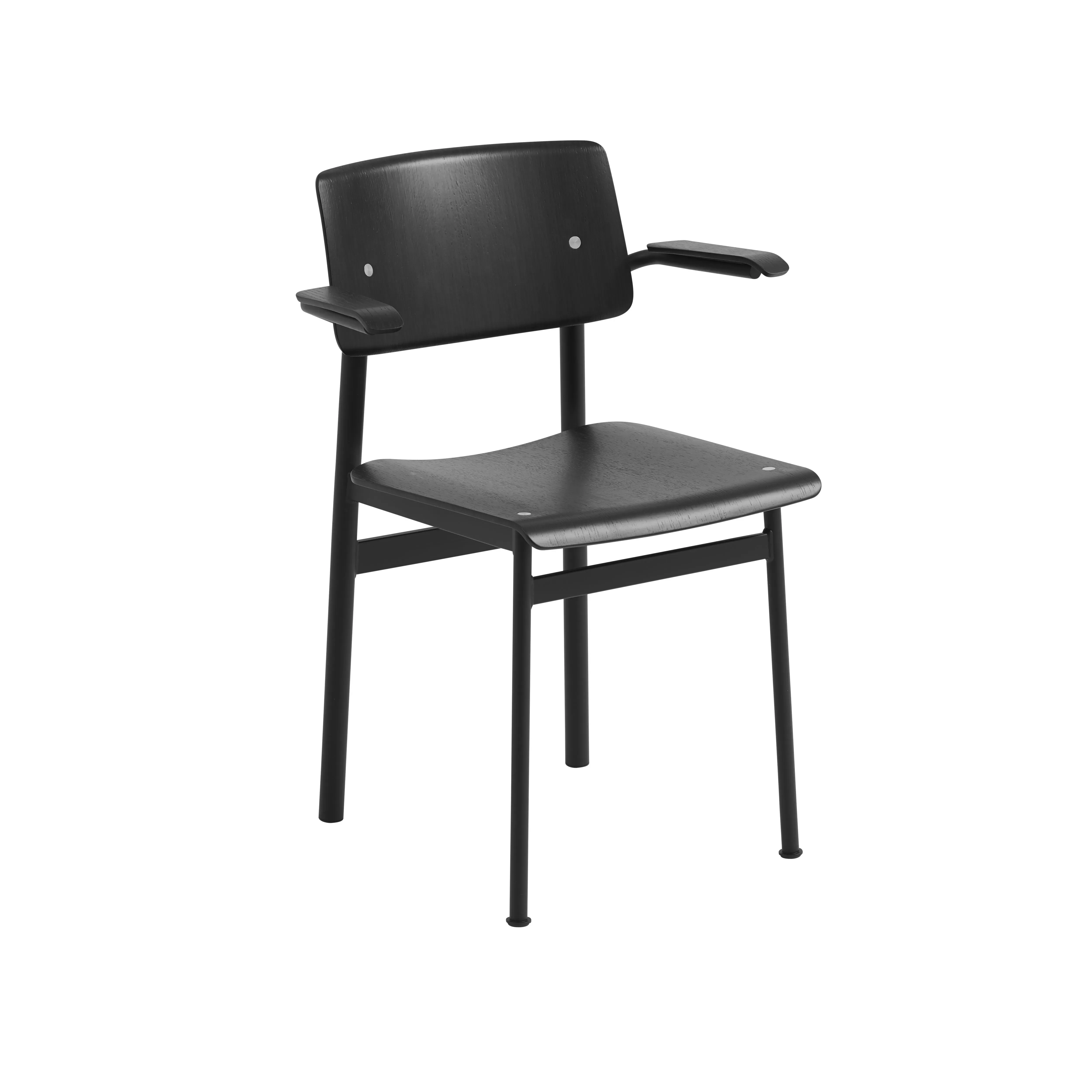 Muuto Chaise Loft - noir - avec accoudoirs
