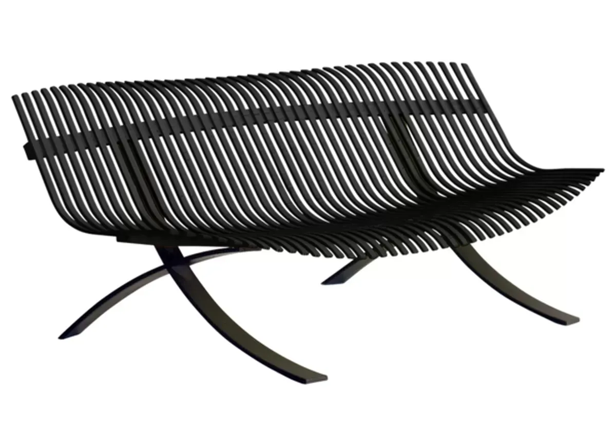 Fermob Banc Charivari  - 42 réglisse - réglisse