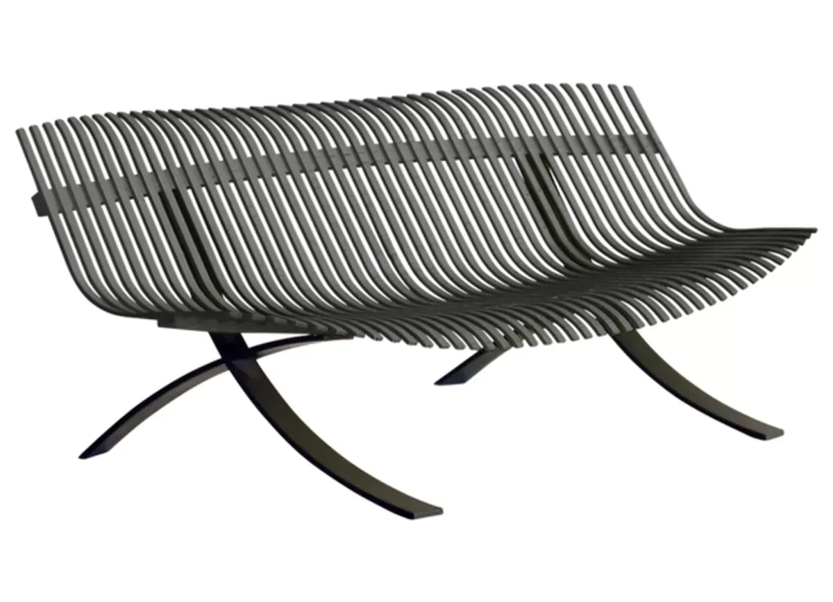 Fermob Banc Charivari  - 48 romarin - réglisse