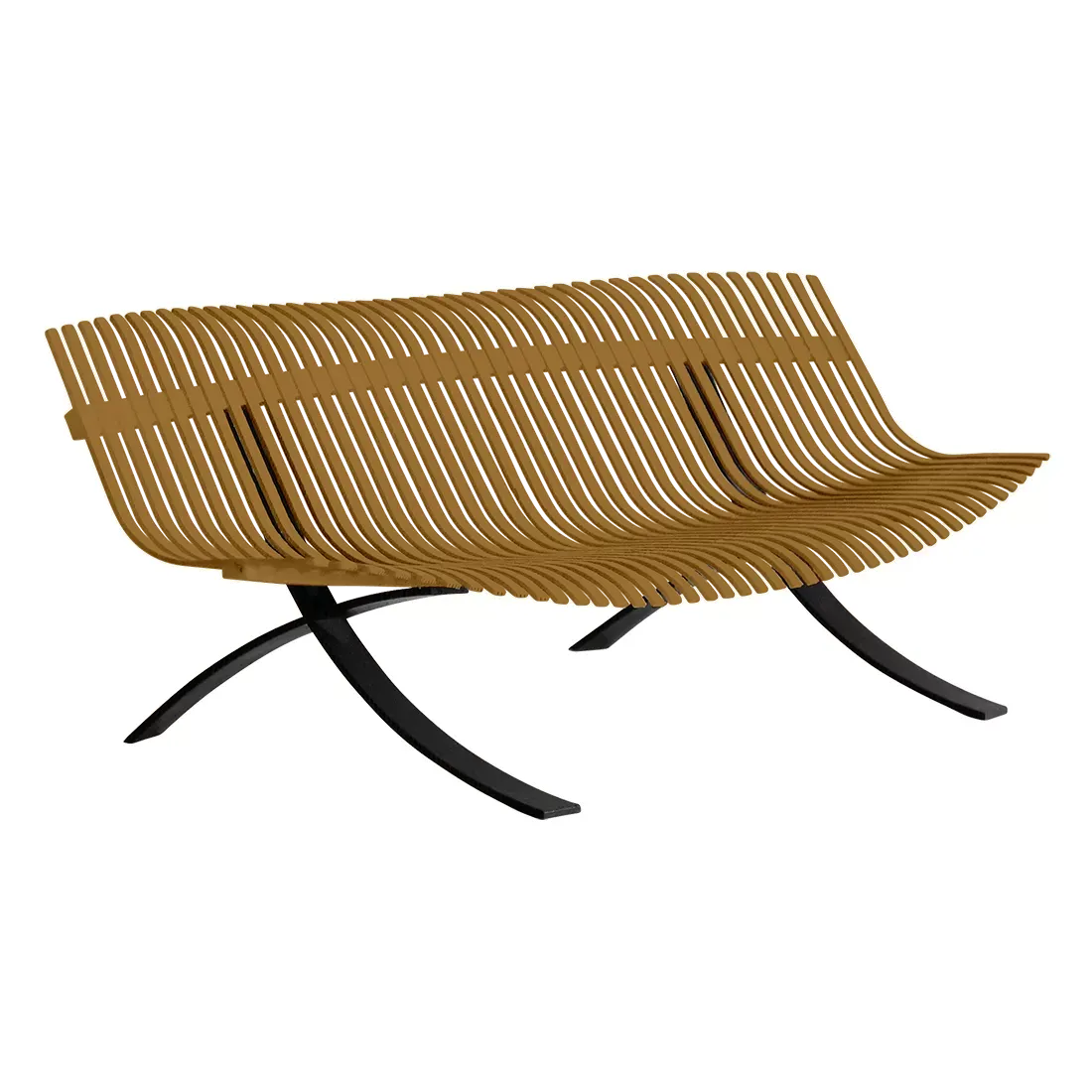 Fermob Banc Charivari  - D2 Pain d'épices - réglisse