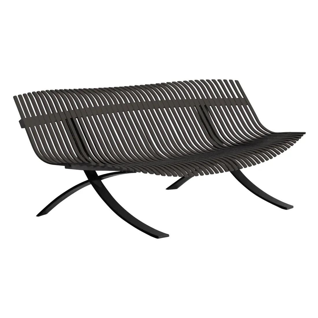 Fermob Banc Charivari  - E3 Tonka - réglisse