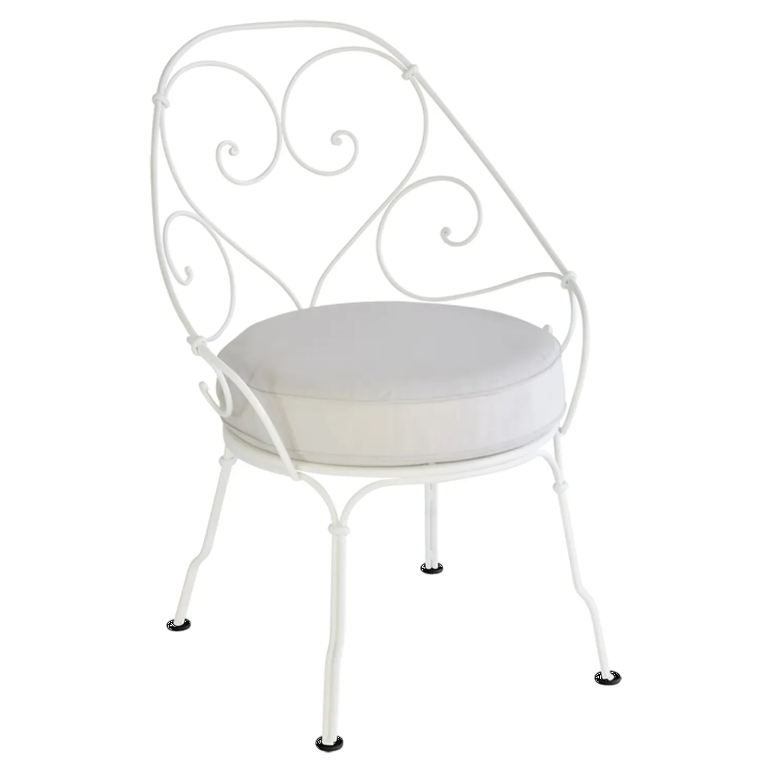 Fermob Fauteuil 1900 Cabriolet - 01 blanc coton - blanc grisé