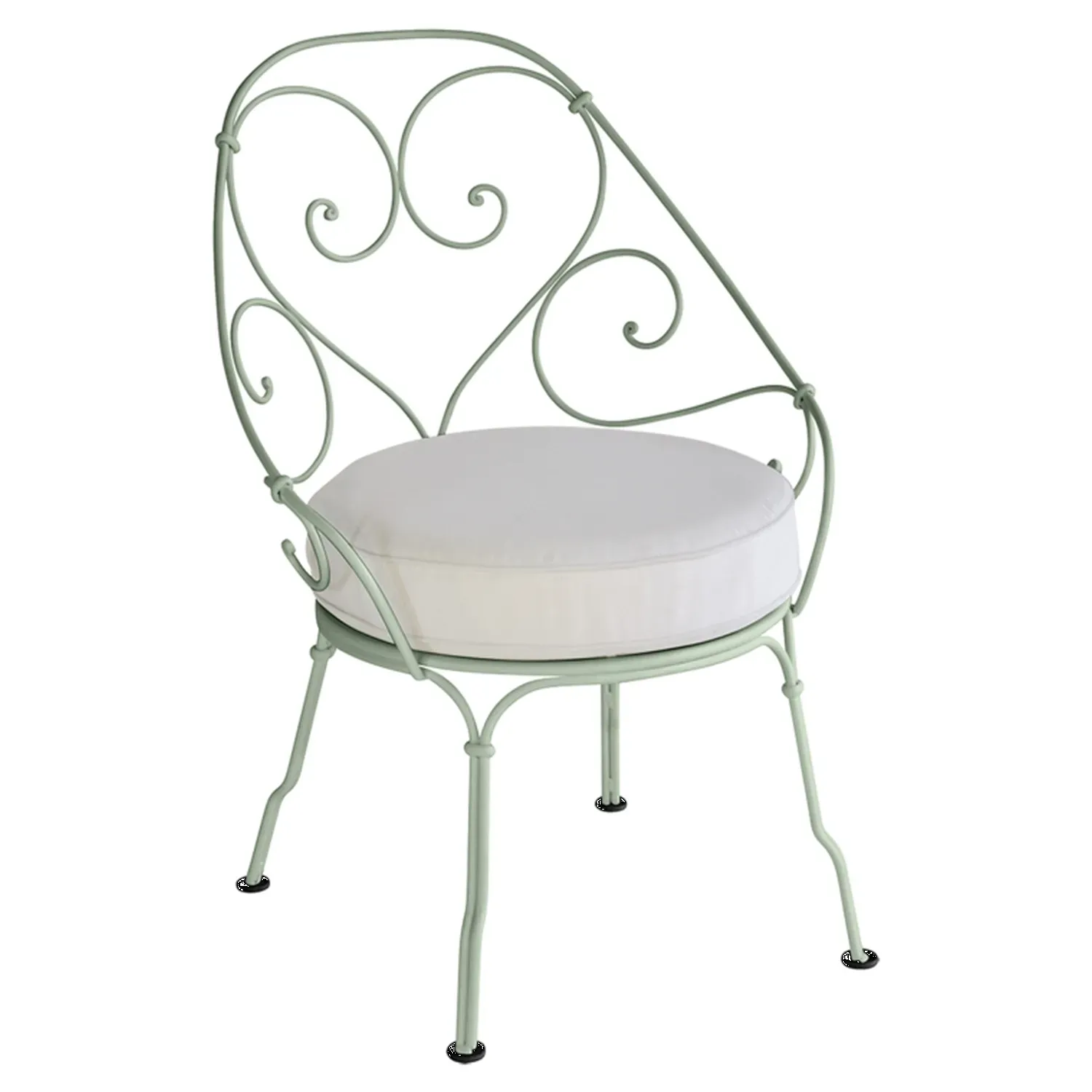 Fermob Fauteuil 1900 Cabriolet - 82 cactus mat - blanc grisé