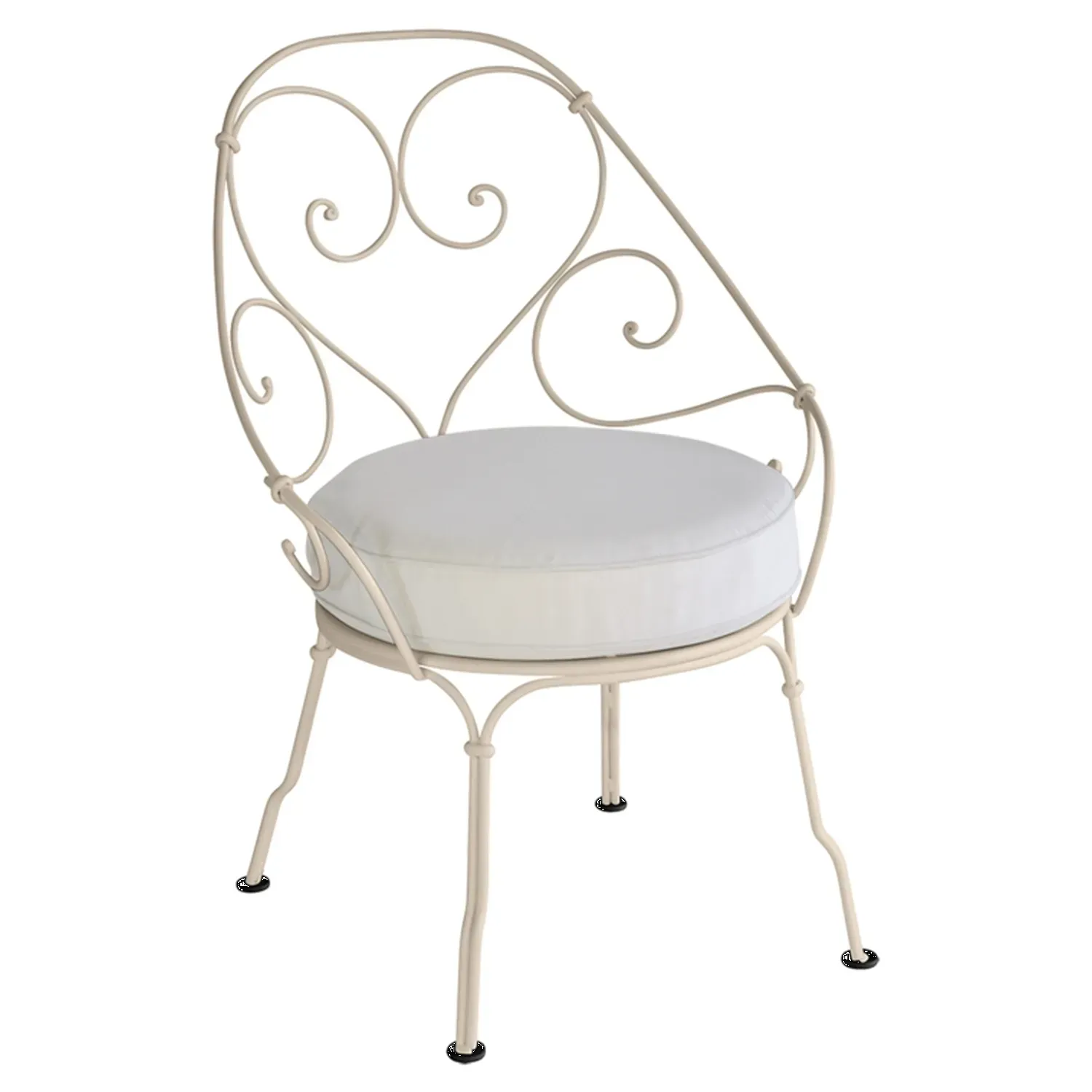 Fermob Fauteuil 1900 Cabriolet - 14 muscade - blanc grisé