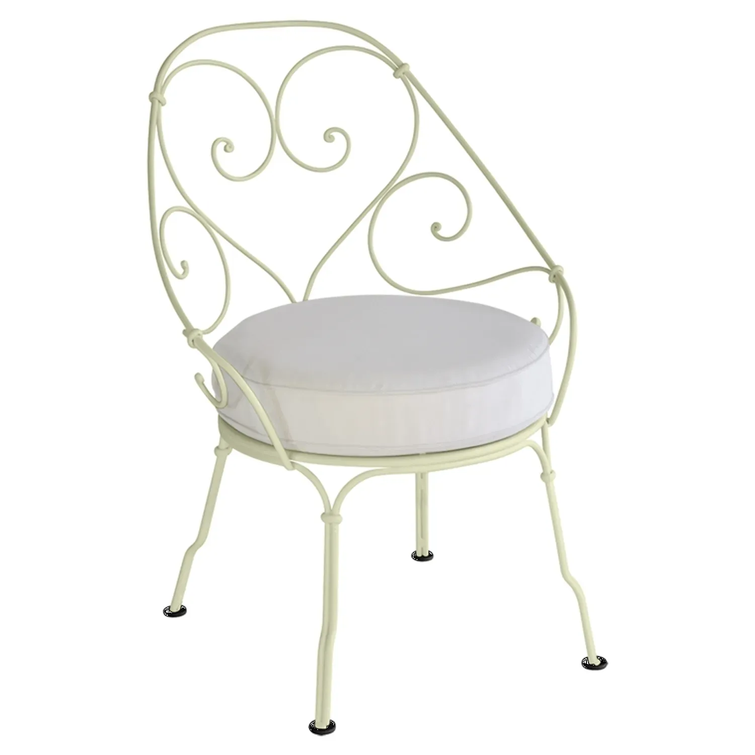 Fermob Fauteuil 1900 Cabriolet - 65 vert tilleul - blanc grisé