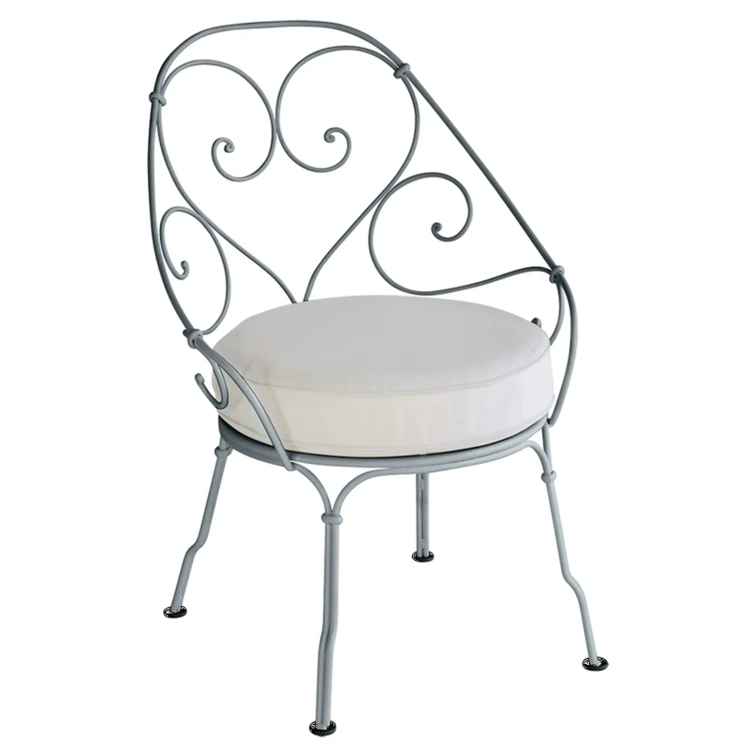 Fermob Fauteuil 1900 Cabriolet - 26 gris orage - blanc grisé