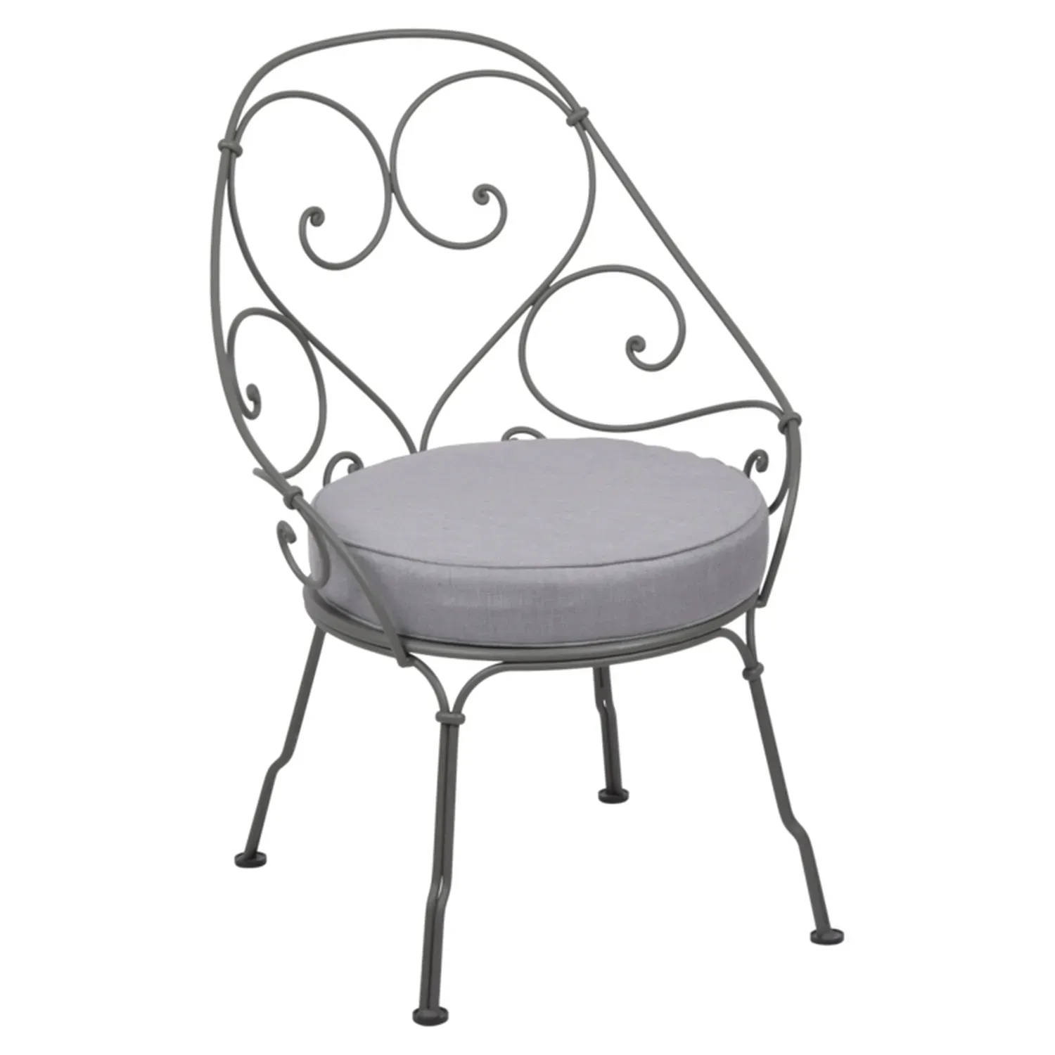 Fermob Fauteuil 1900 Cabriolet - 48 romarin - gris flanelle