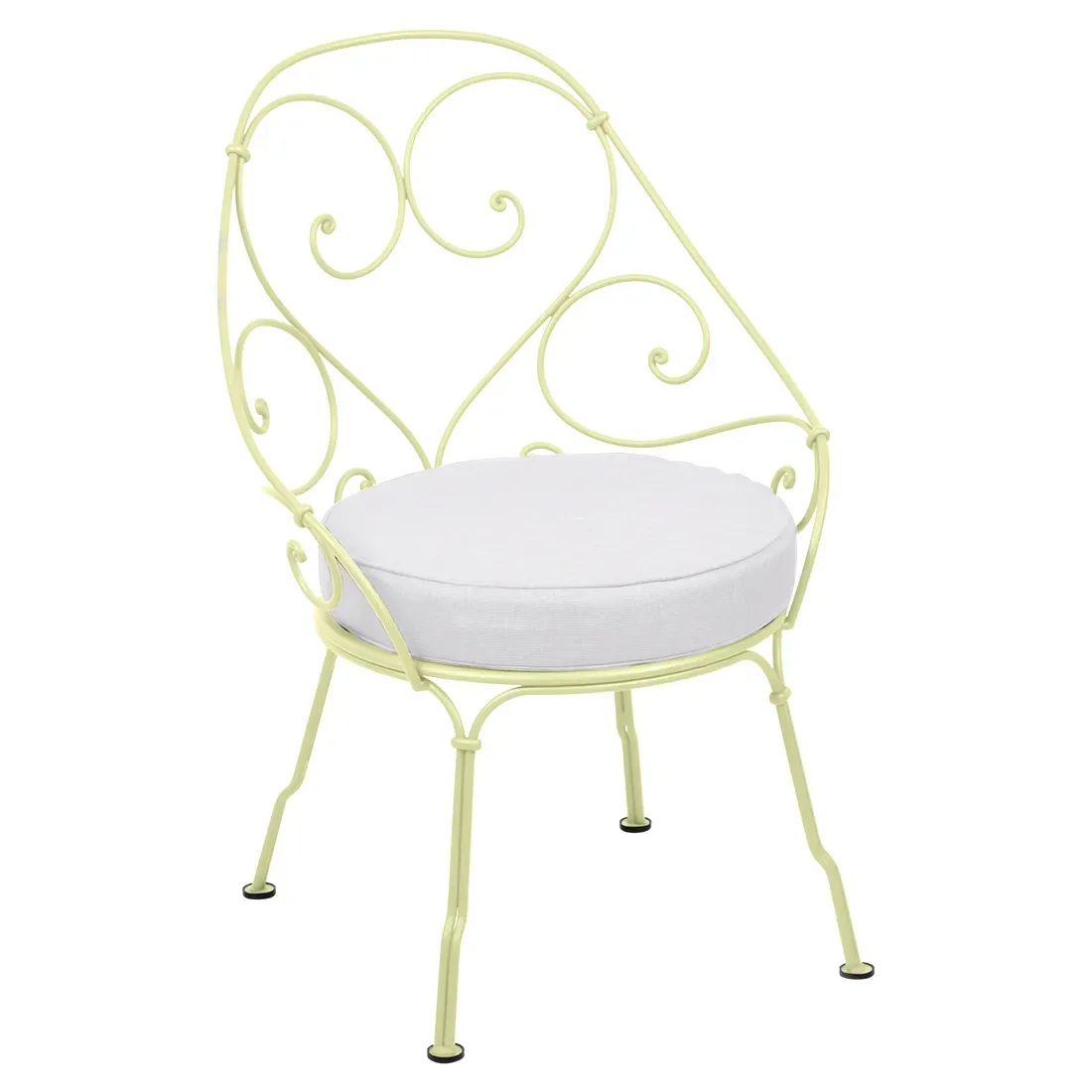 Fermob Fauteuil 1900 Cabriolet - A6 citron givré - gris flanelle