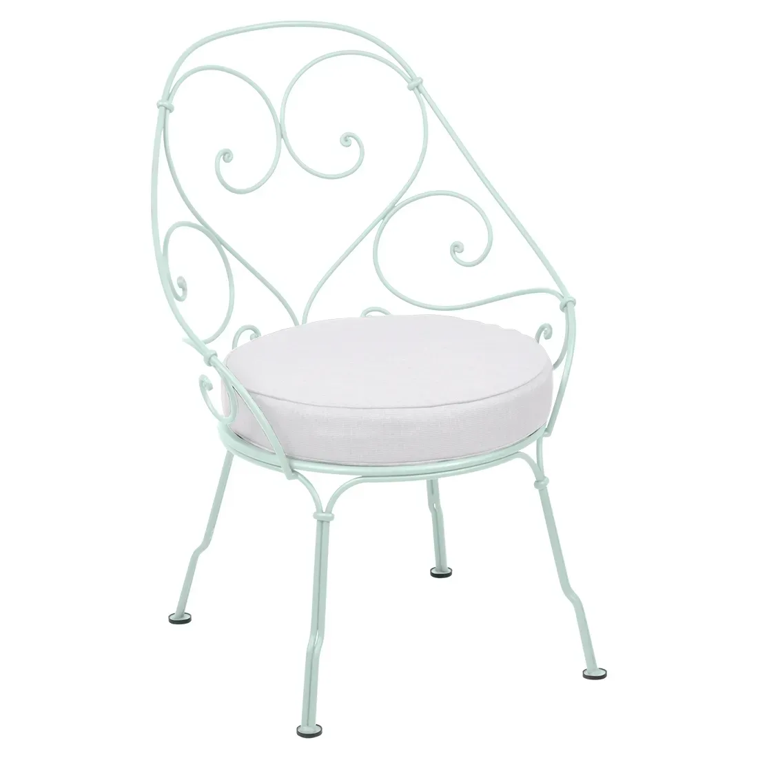 Fermob Fauteuil 1900 Cabriolet - A7 menthe glaciale - blanc grisé