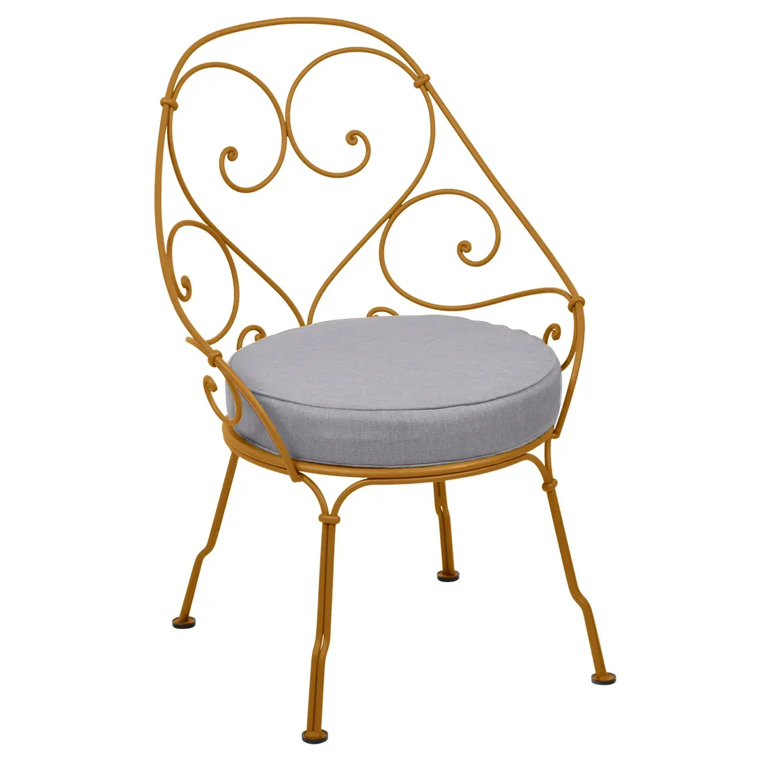 Fermob Fauteuil 1900 Cabriolet - D2 Pain d'épices - gris flanelle