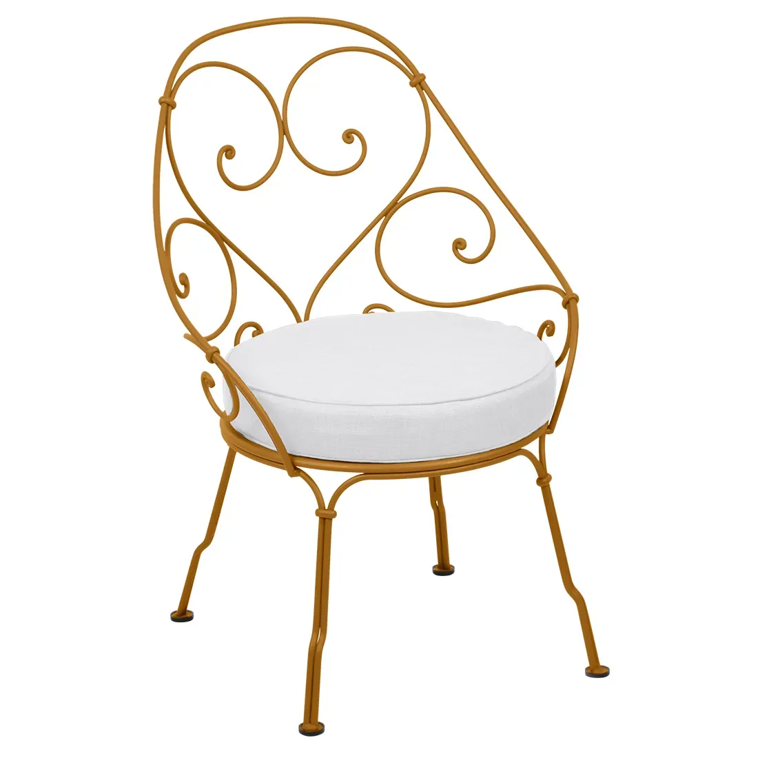 Fermob Fauteuil 1900 Cabriolet - D2 Pain d'épices - blanc grisé