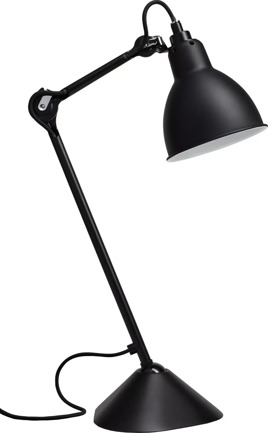 DCWéditions Lampe de table LAMPE GRAS N°205 - Noir - noir - rond