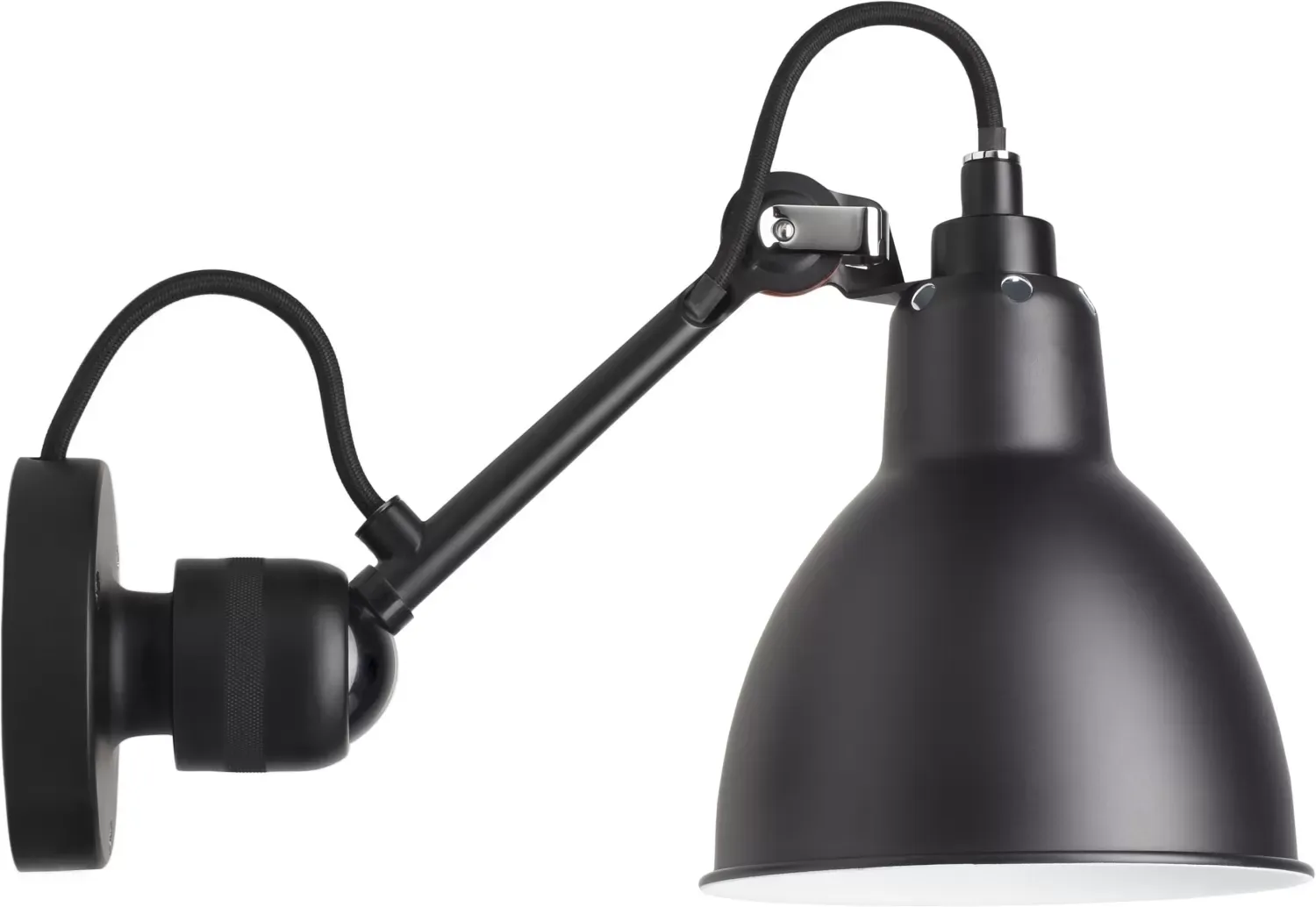 DCWéditions Applique LAMPE GRAS N°304 Noire - rond - noir