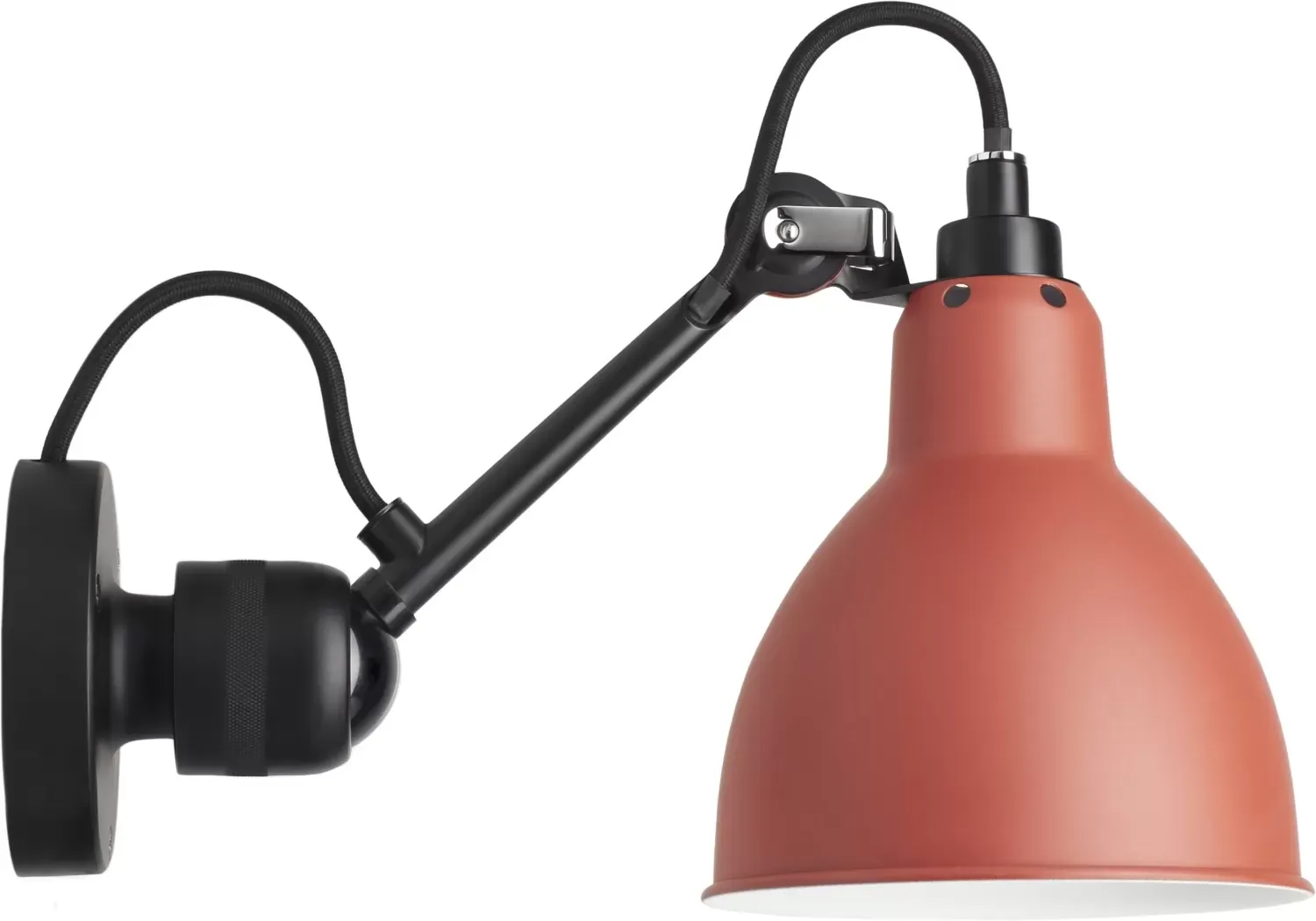 DCWéditions Applique LAMPE GRAS N°304 Noire - rouge - rond
