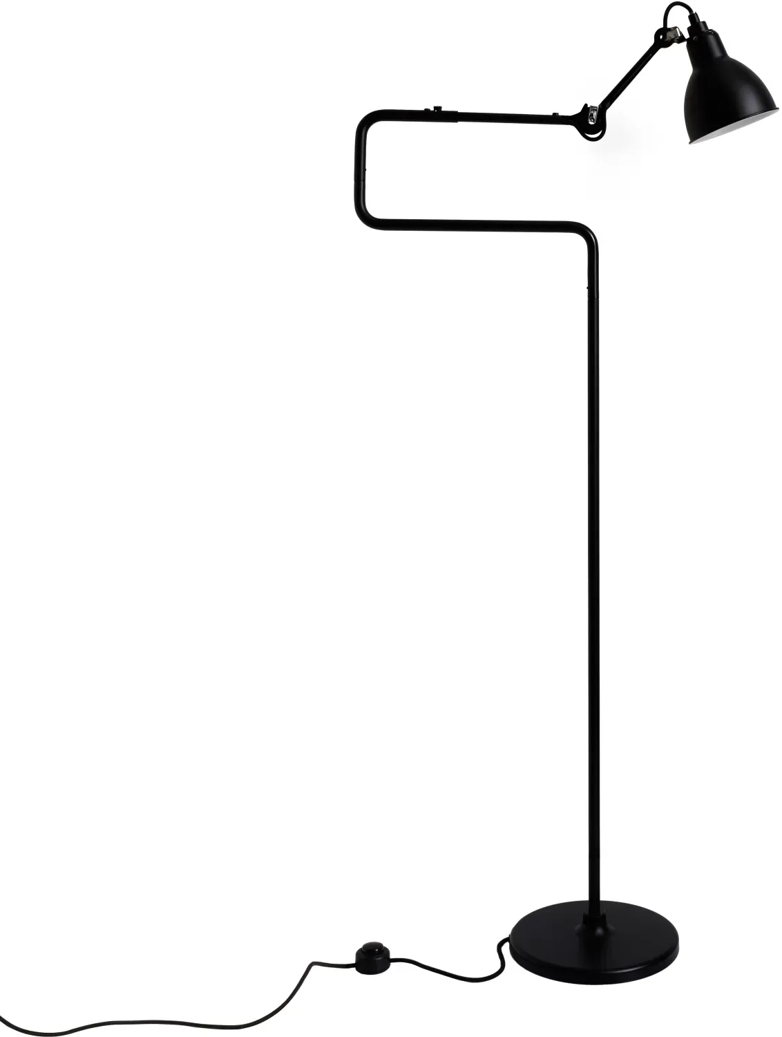 DCWéditions Lampadaire LAMPE GRAS N°411  - rond - noir