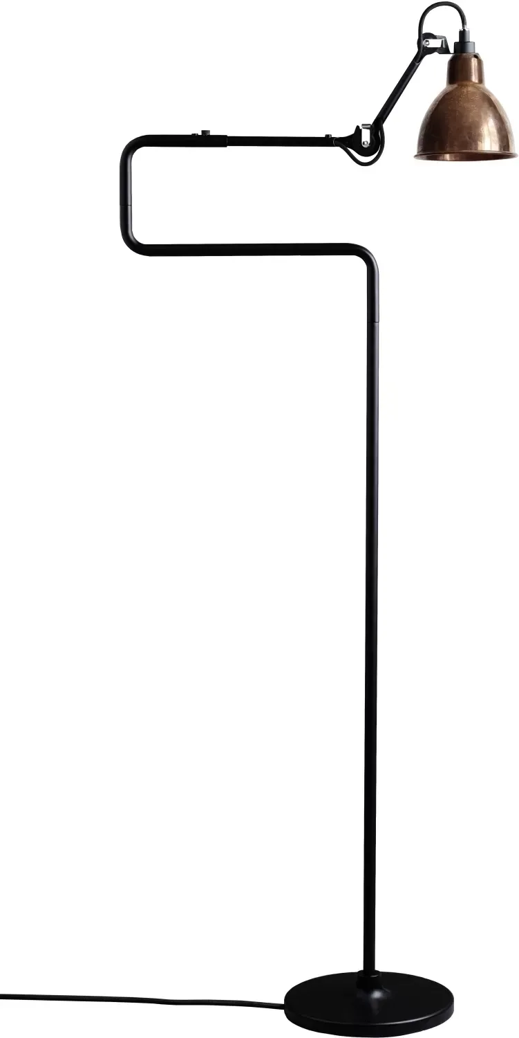 DCWéditions Lampadaire LAMPE GRAS N°411  - Cuivre non poli - rond