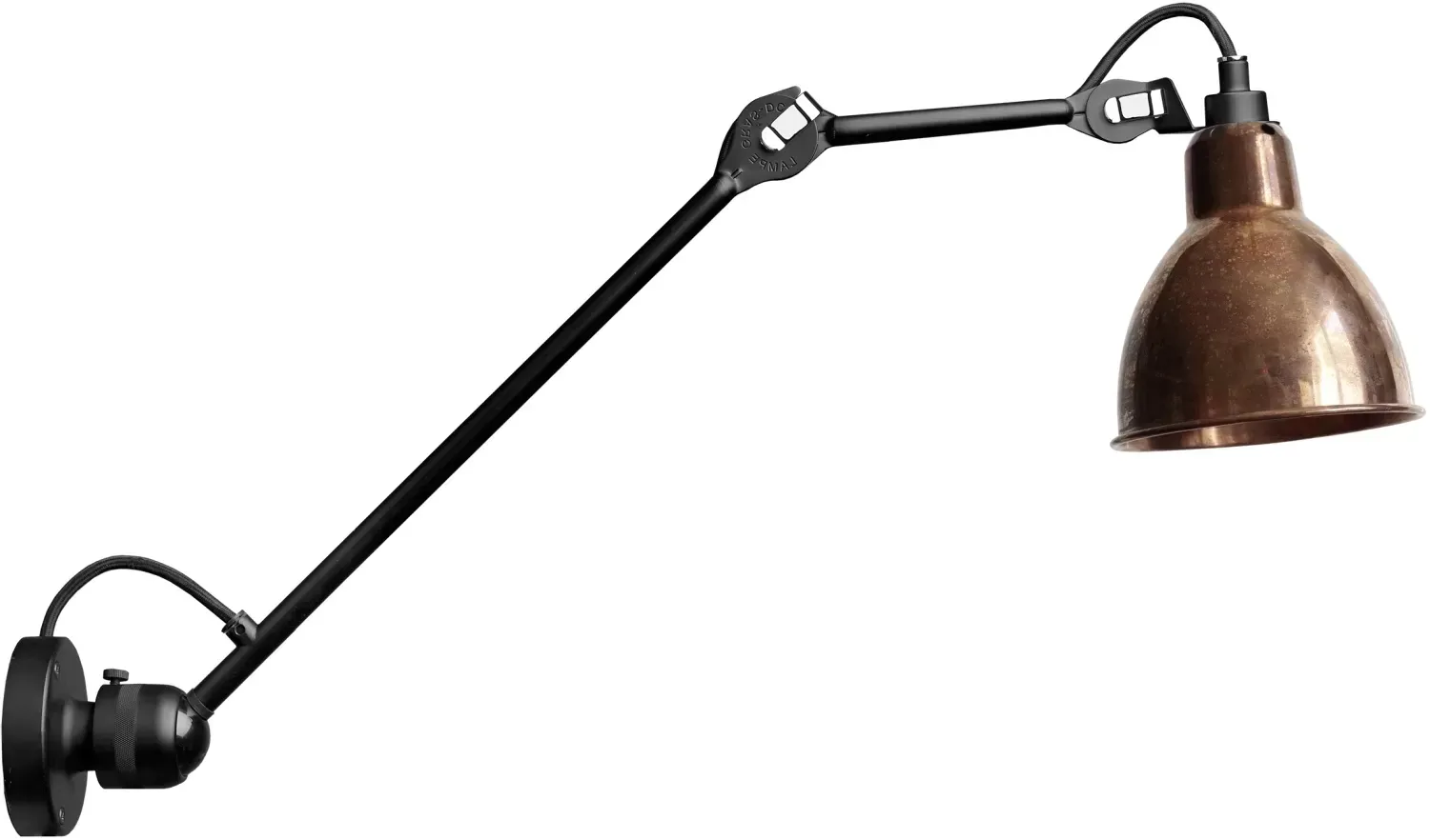 DCWéditions Applique LAMPE GRAS N°304 L40  - Cuivre non poli - rond