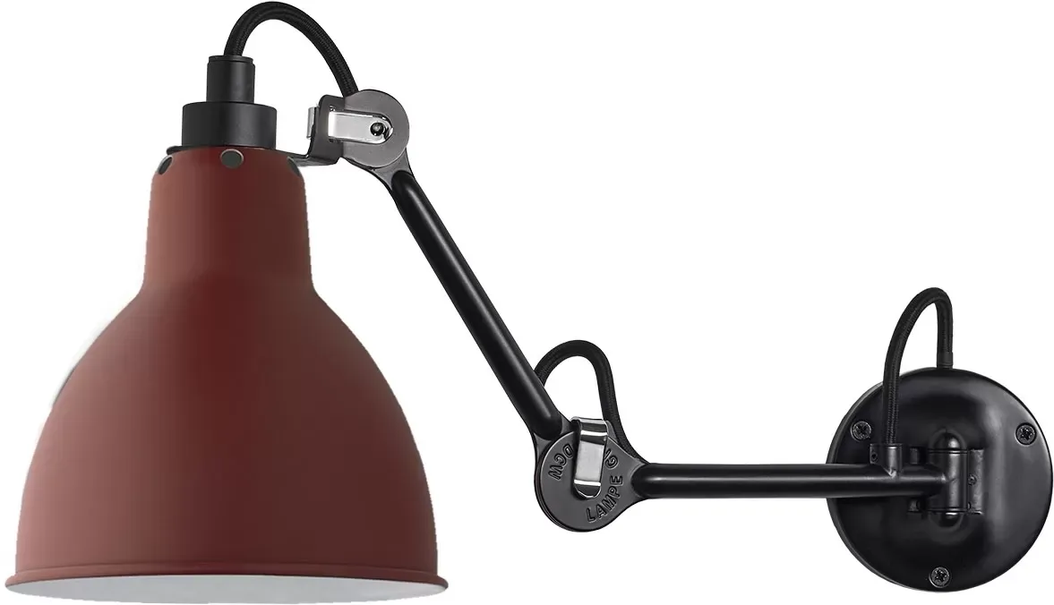 DCWéditions Applique LAMPE GRAS N°204  - rouge